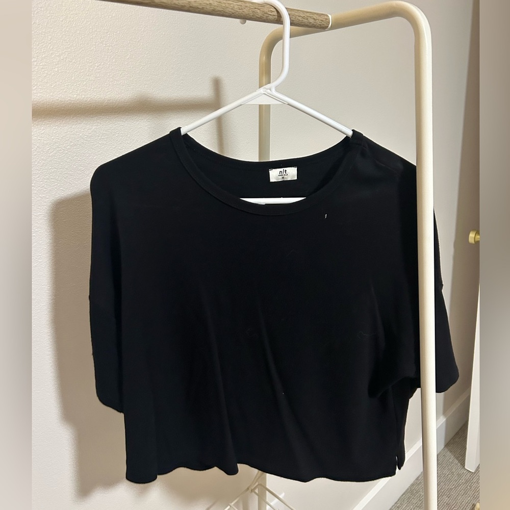 Classic Black Crew Neck Tee